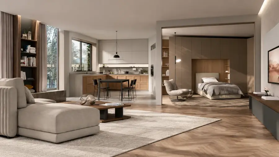 Casa arredata come risultato finale del progetto
