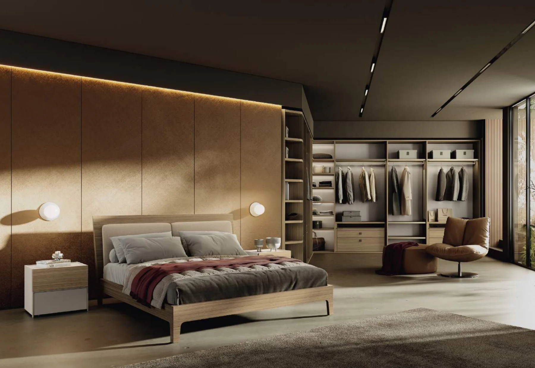 Navona Soft, letti misti: ambientazione dal catalogo Febal Casa