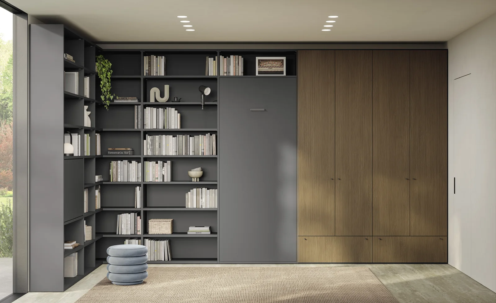 MOMENTI Utility Space, Camere per gli ospiti: composizione U123, vista 2
