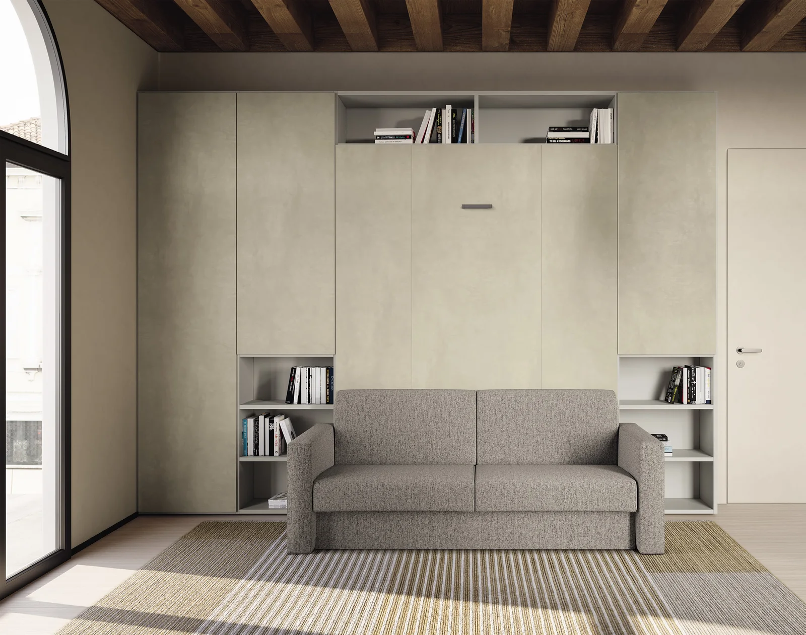MOMENTI Utility Space, Camere per gli ospiti: composizione U124, vista 4