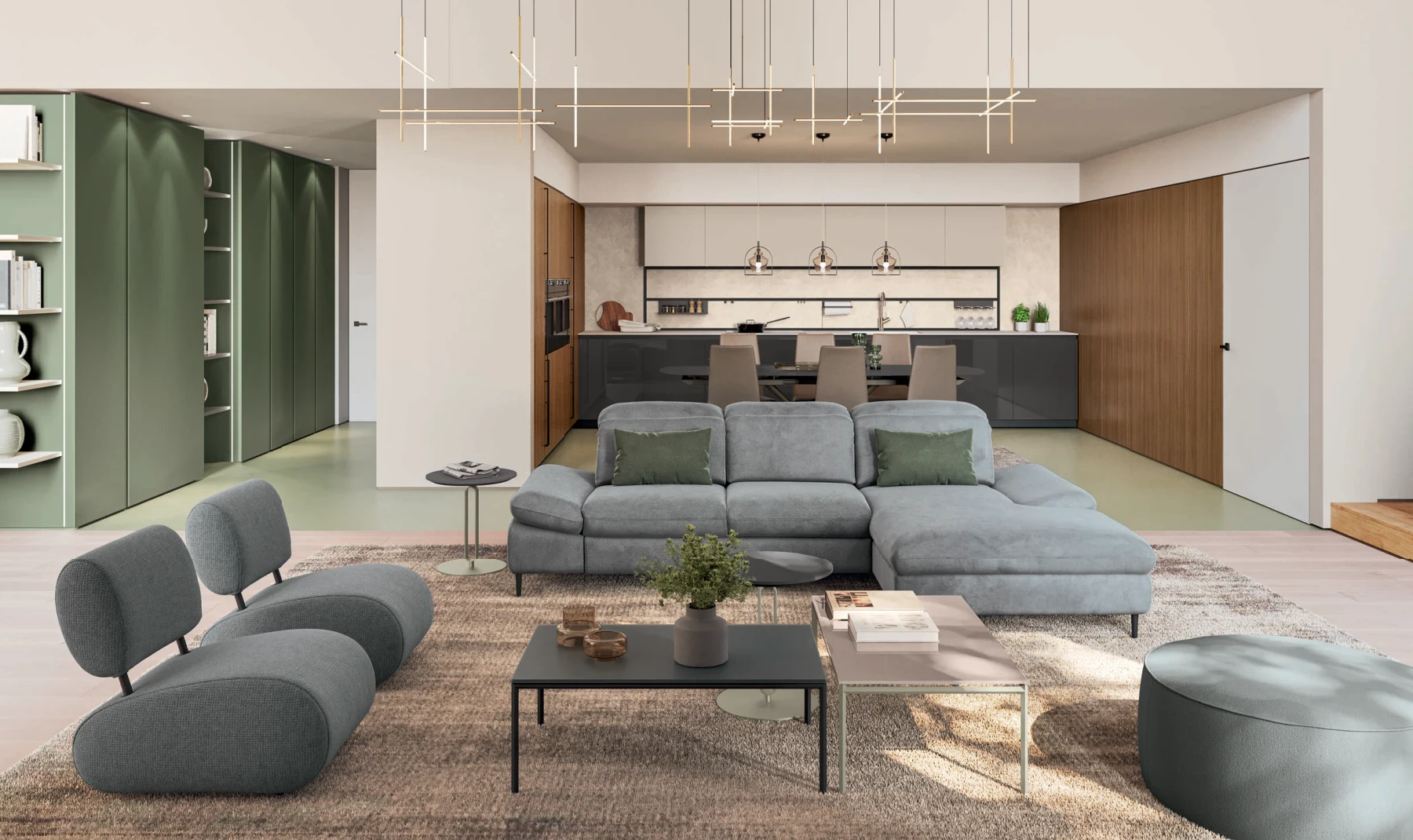 Divano Brickell: vista 3 dal catalogo MUST Febal Casa